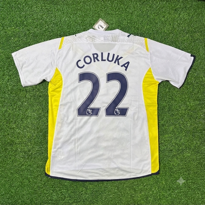 Vedran Ćorluka #22 Tottenham 2009–2010 White Retro Football Jersey Kit