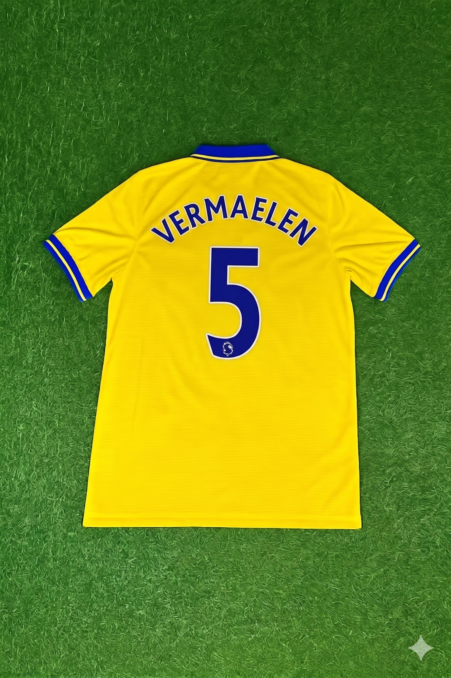 Thomas Vermaelen – Arsenal 2013/2014 Yellow Retro Kit Jersey Trikot Maillot Soccer Shirt