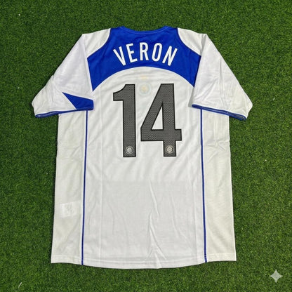 Juan Sebastian Veron Inter Milan 2004-2005 Retro White Football Jersey