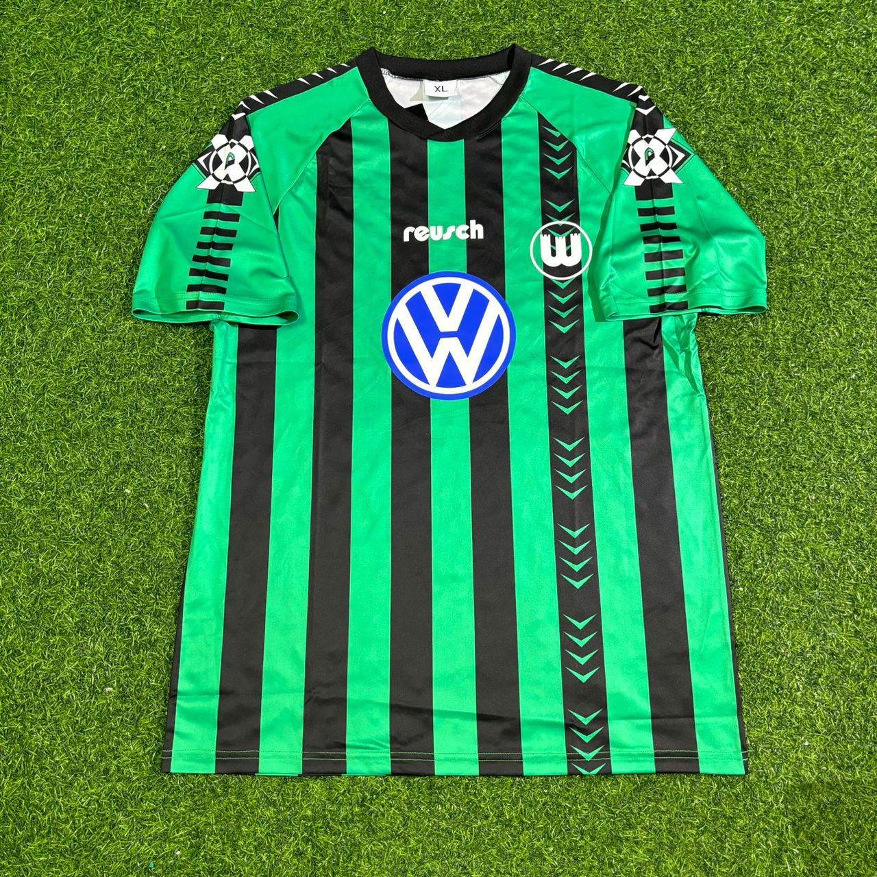 VfL Wolfsburg 1994/1995 Auswärtstrikot Retro Schwarz/Grün