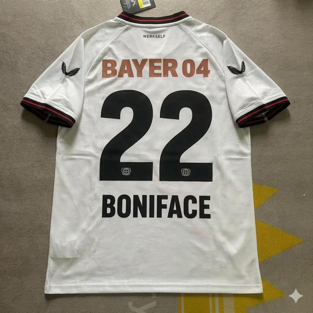 Victor Boniface Bayer 04 Leverkusen 2023/2024 Home Retro Football Jersey