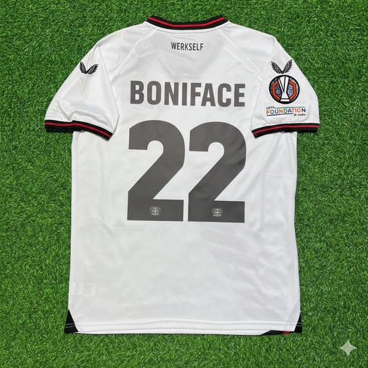 Victor Boniface Bayer 04 Leverkusen 2024 Europa League Final Home Retro Football Jersey