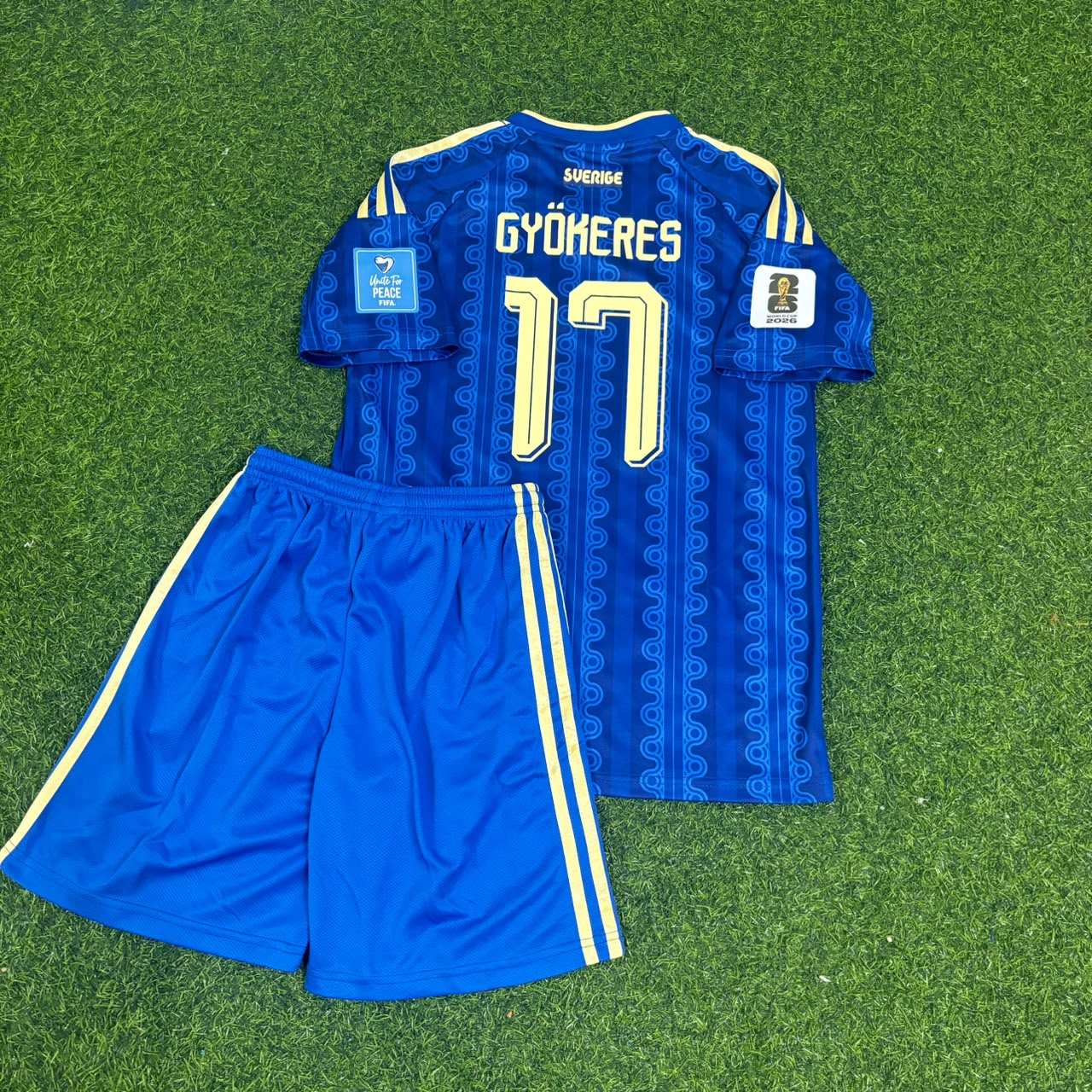 Viktor Gyökeres Sweden 2026 World Cup Away Kids Blue Football Jersey