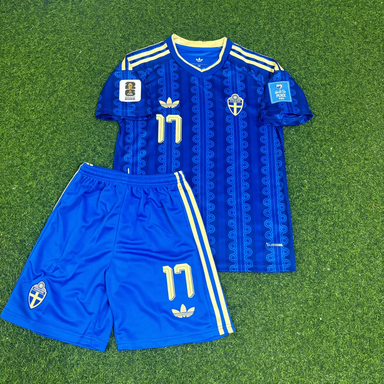 Viktor Gyökeres Sweden 2026 World Cup Away Kids Blue Football Jersey
