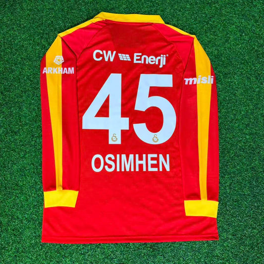 Victor Osimhen 45 Galatasaray Legendary Retro Vintage Long Sleeve Football Jersey
