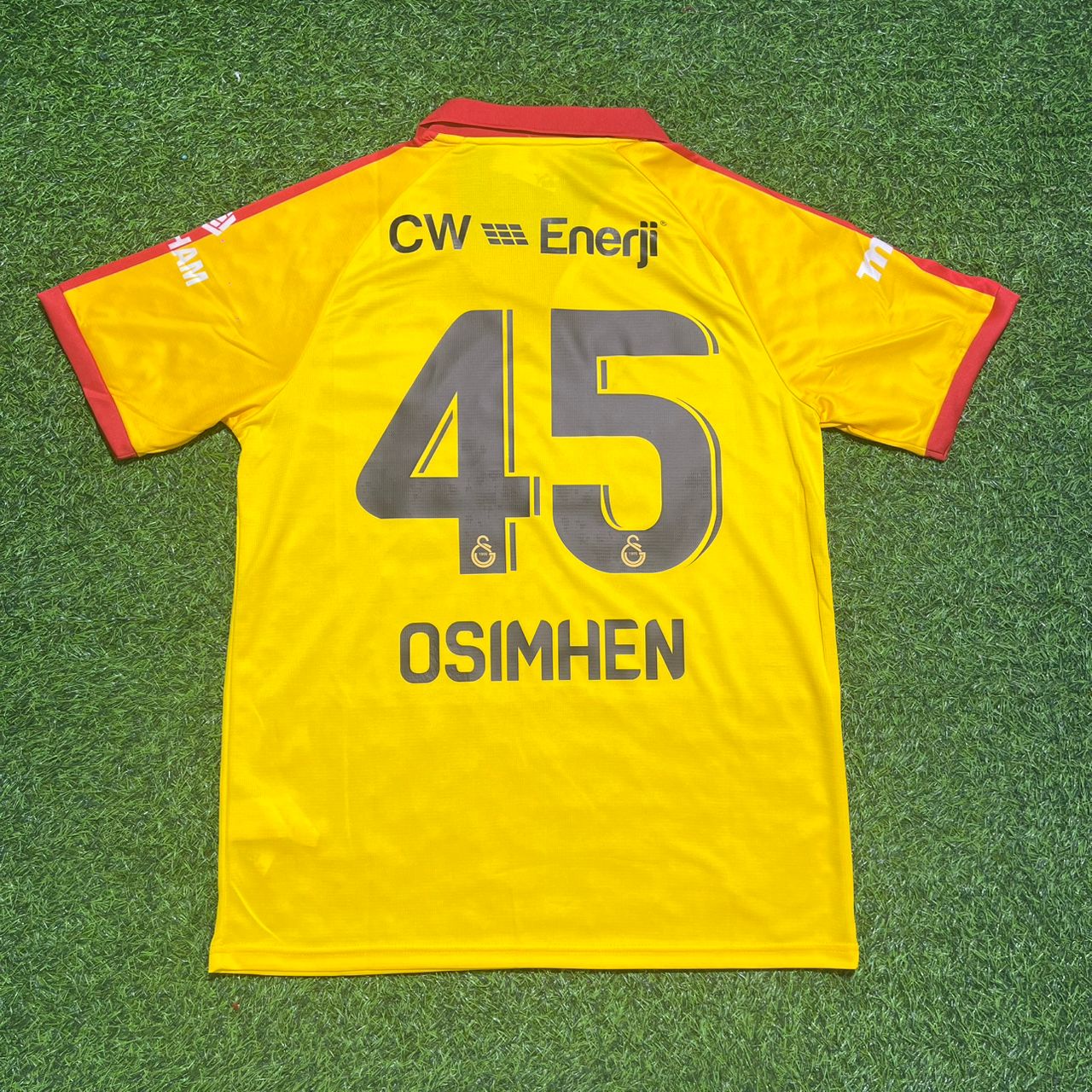 Victor Osimhen Galatasaray Vintage Yellow Alternative Football Jersey