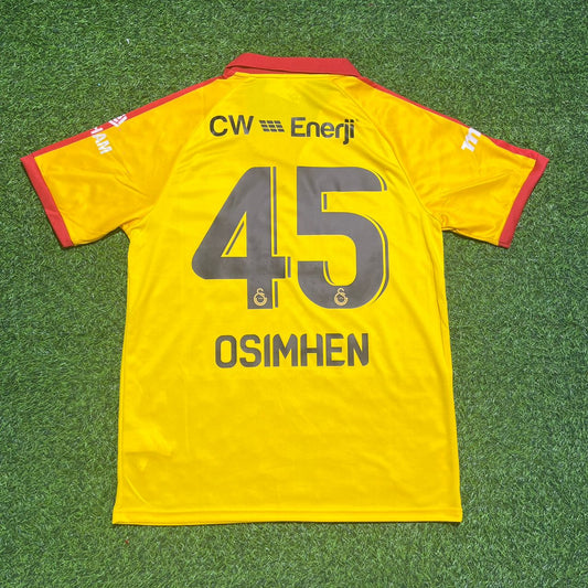 Victor Osimhen Galatasaray Vintage Yellow Alternative Football Jersey