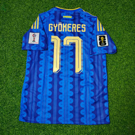 Viktor Gyökeres Sweden 2026 World Cup Away Blue Football Jersey