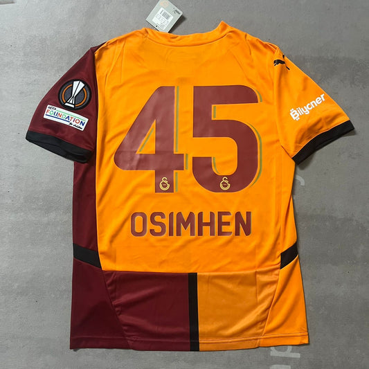 Galatasaray Osimhen Yeni Sezon UEFA Patch Sari Kirmizi 2025 Season Trikot Forma