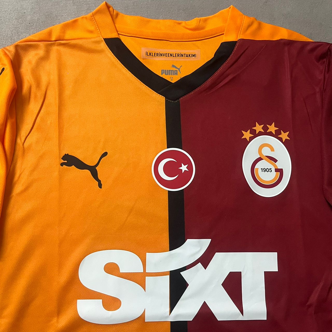 Galatasaray Osimhen Yeni Sezon UEFA Patch Sari Kirmizi 2025 Season Trikot Forma