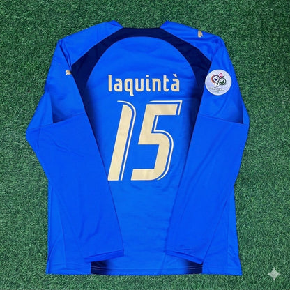 Vincenzo Iaquinta #15 Italien 2006 WM Finale Langarm Retro Trikot Maillot Maglia Fußballhemd