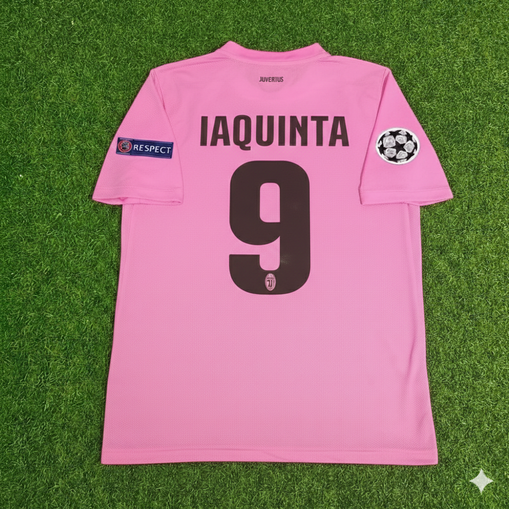 Vincenzo Laquinta Juventus Pink 2012 2013 Season Retro Jersey Soccer Shirt