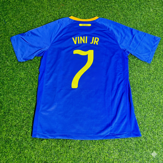 Vinicius Junior Brazil Retro Blue Jersey Trikot