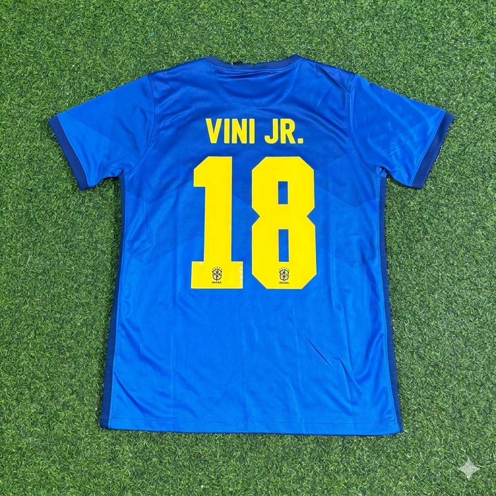 Viniciua Junior Brazil 2021 Copa America Blue Football Jersey