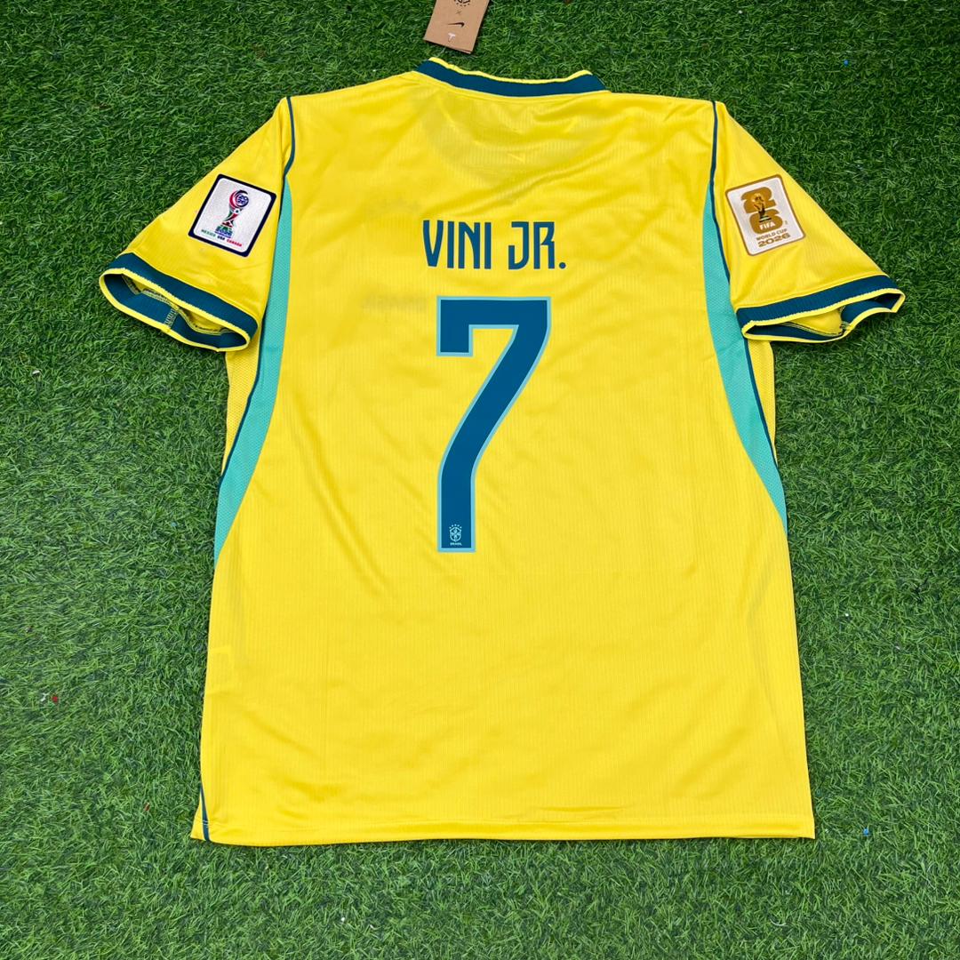 Vinícius Júnior Vini Jr Brazil 2026 World Cup Home Yellow Football Jersey