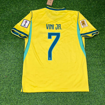 Vinícius Júnior Vini Jr Brazil 2026 World Cup Home Yellow Football Jersey