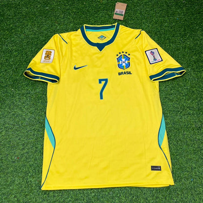 Vinícius Júnior Vini Jr Brazil 2026 World Cup Home Yellow Football Jersey