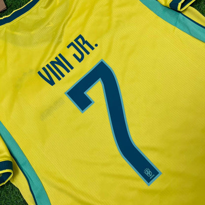 Vinícius Júnior Vini Jr Brazil 2026 World Cup Home Yellow Football Jersey