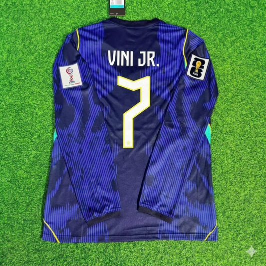 Vinicius Júnior 7# Brazil 2026 World Cup Sleeve Blue Away Jersey Trikot