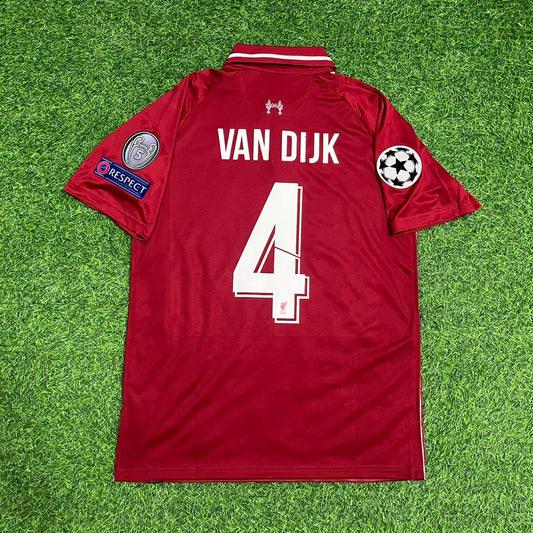 Virgil Van Dijk Liverpool 2019 CL Final Retro Kit Jersey Trikot Maillot Maglia
