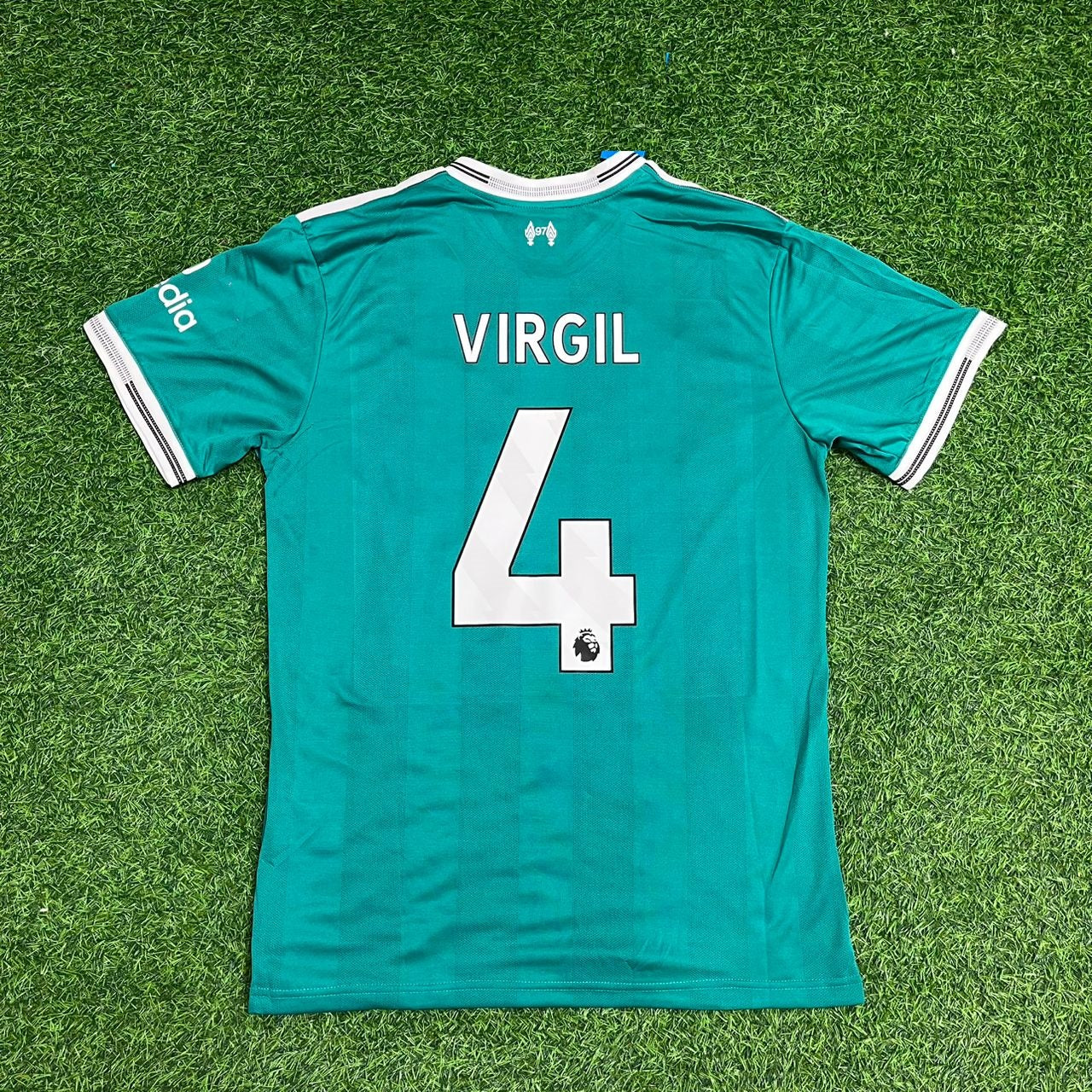 Virgil van Dijk Liverpool Green New Season Football Jersey Kit