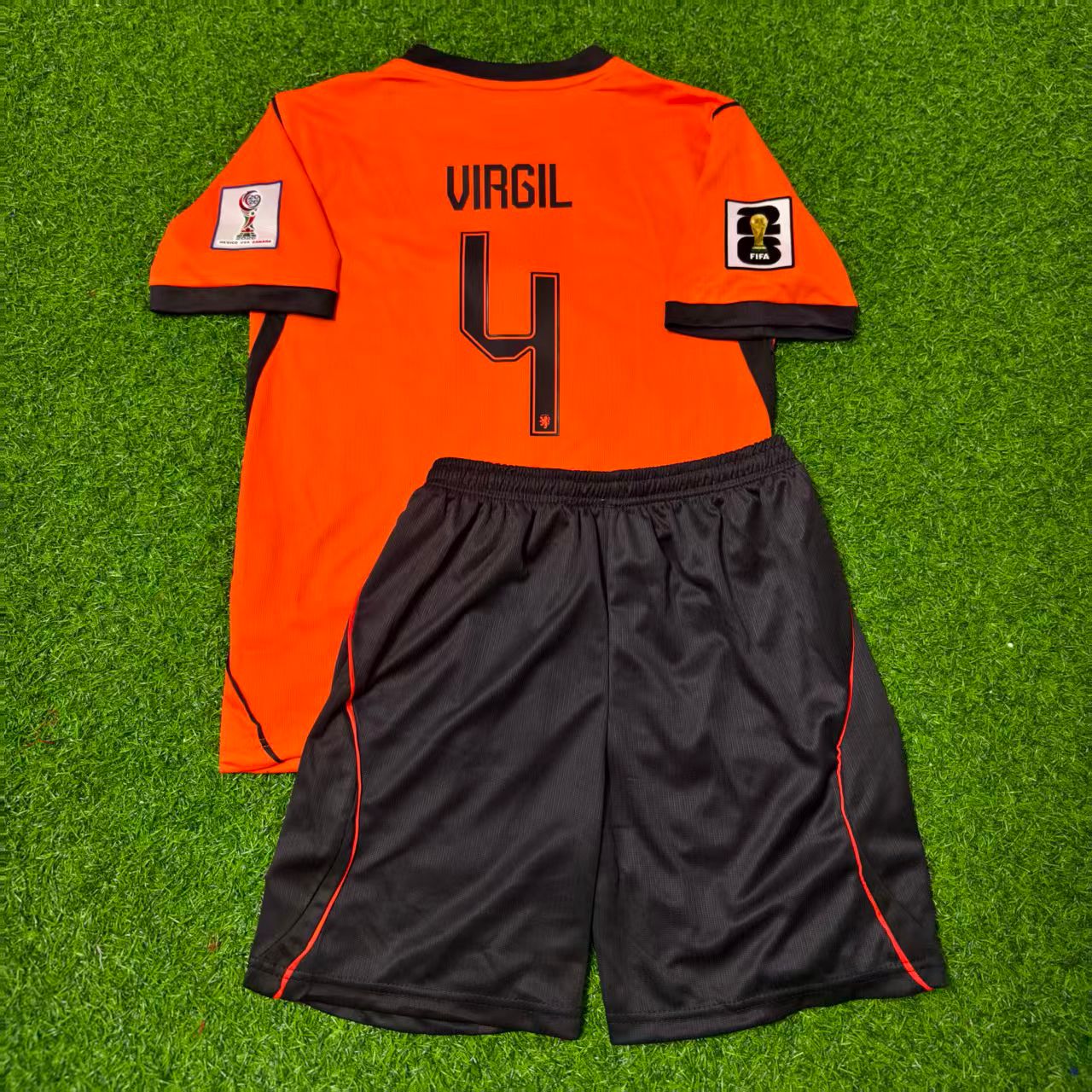 Virgil van Dijk Netherlands 2026 World Cup Kids Football Jersey