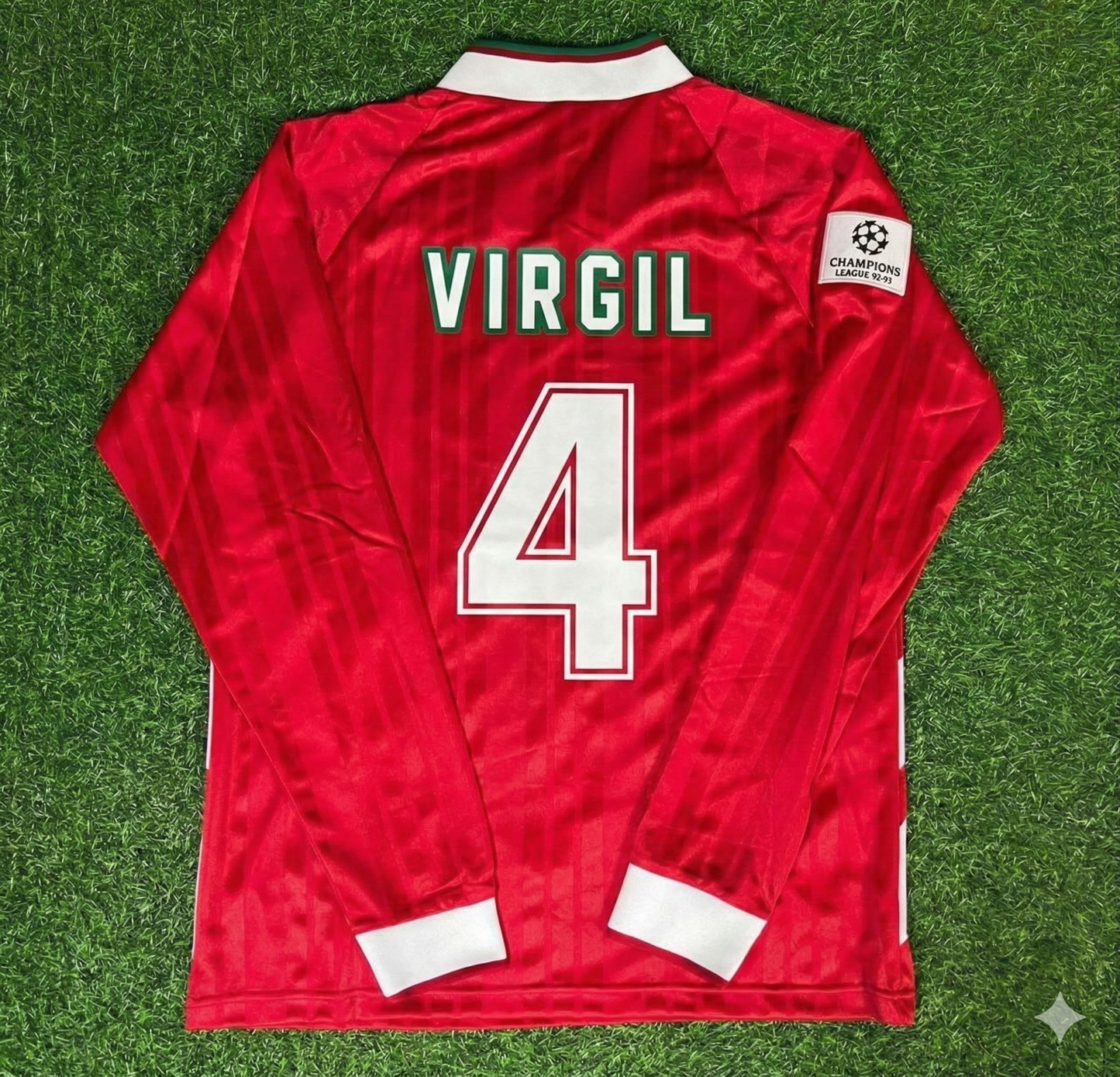 Virgil van Dijk Liverpool Long Sleeve Retro Kit Jersey Trikot Maillot Soccer Shirt