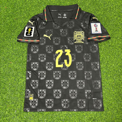 Vitinha #23 Portugal 2026 World Cup Black Football Jersey