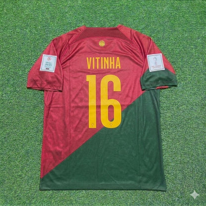 Vitinha #16  Portugal 2022 World Cup Home Retro Football Jersey
