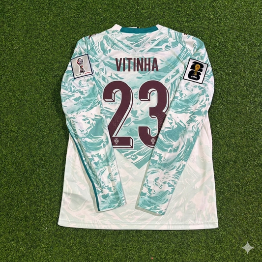 Nuno Mendes #23 Portugal 2026 World Cup Away Long Sleeve Football Jersey