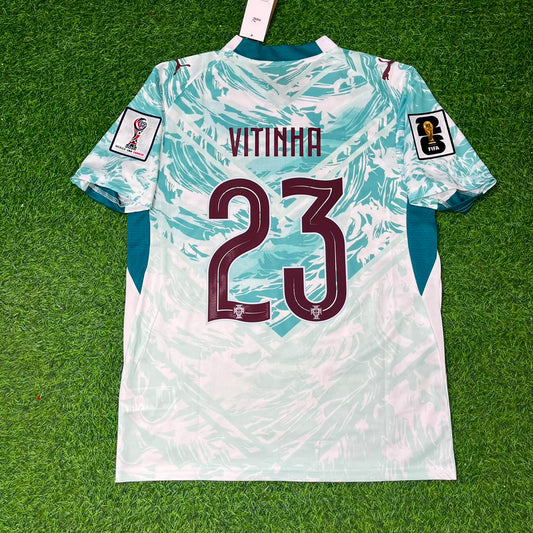 Vitinha Portugal 2026 World Cup White Away Football Jersey