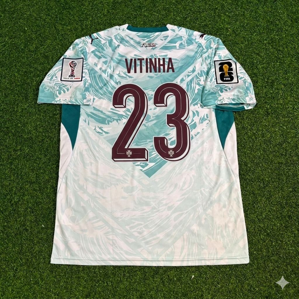 Vitinha Portugal 2026 World Cup White Away Football Jersey