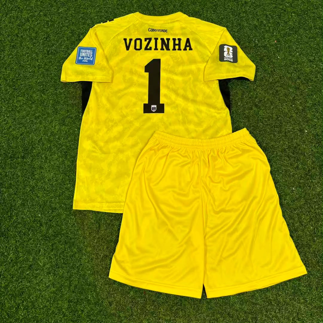 Vozinha Goalkeeper Cape Verde 2026 World Cup Kids Football Jersey Shirt Trikot Maillot