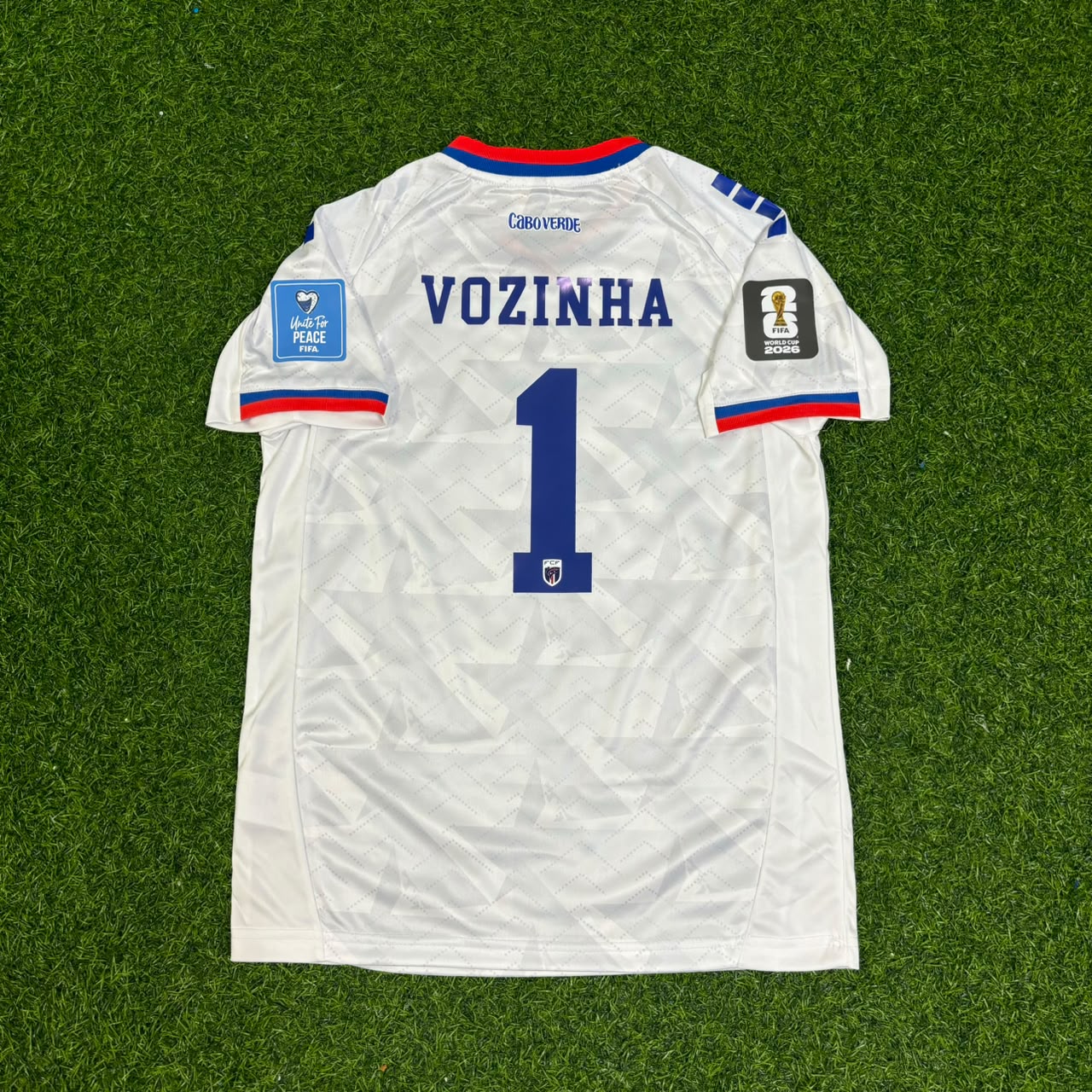 Vozinha #1 Cape Verde Goalkeeper 2026 World Cup Children White Football Jersey