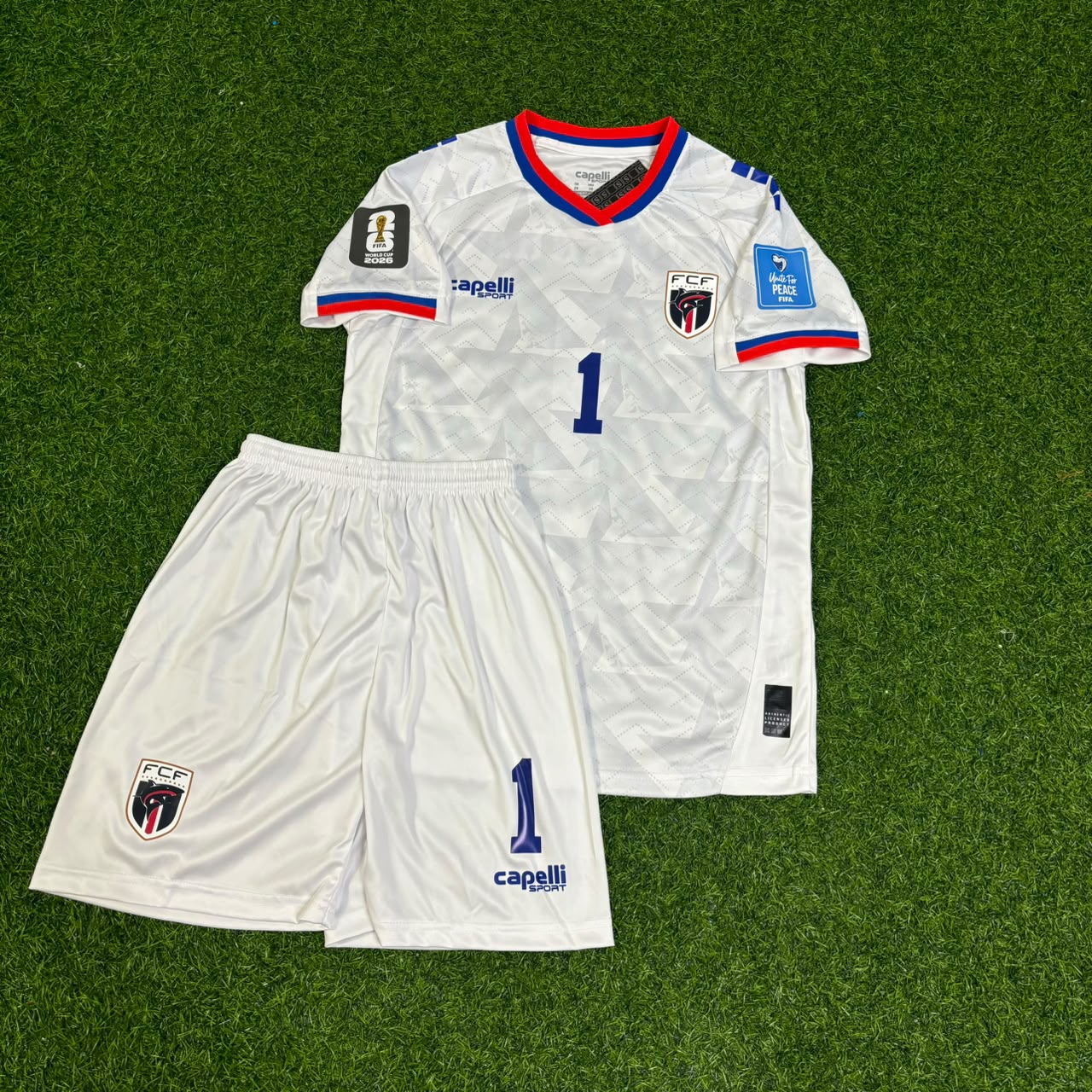 Vozinha #1 Cape Verde Goalkeeper 2026 World Cup Children White Football Jersey