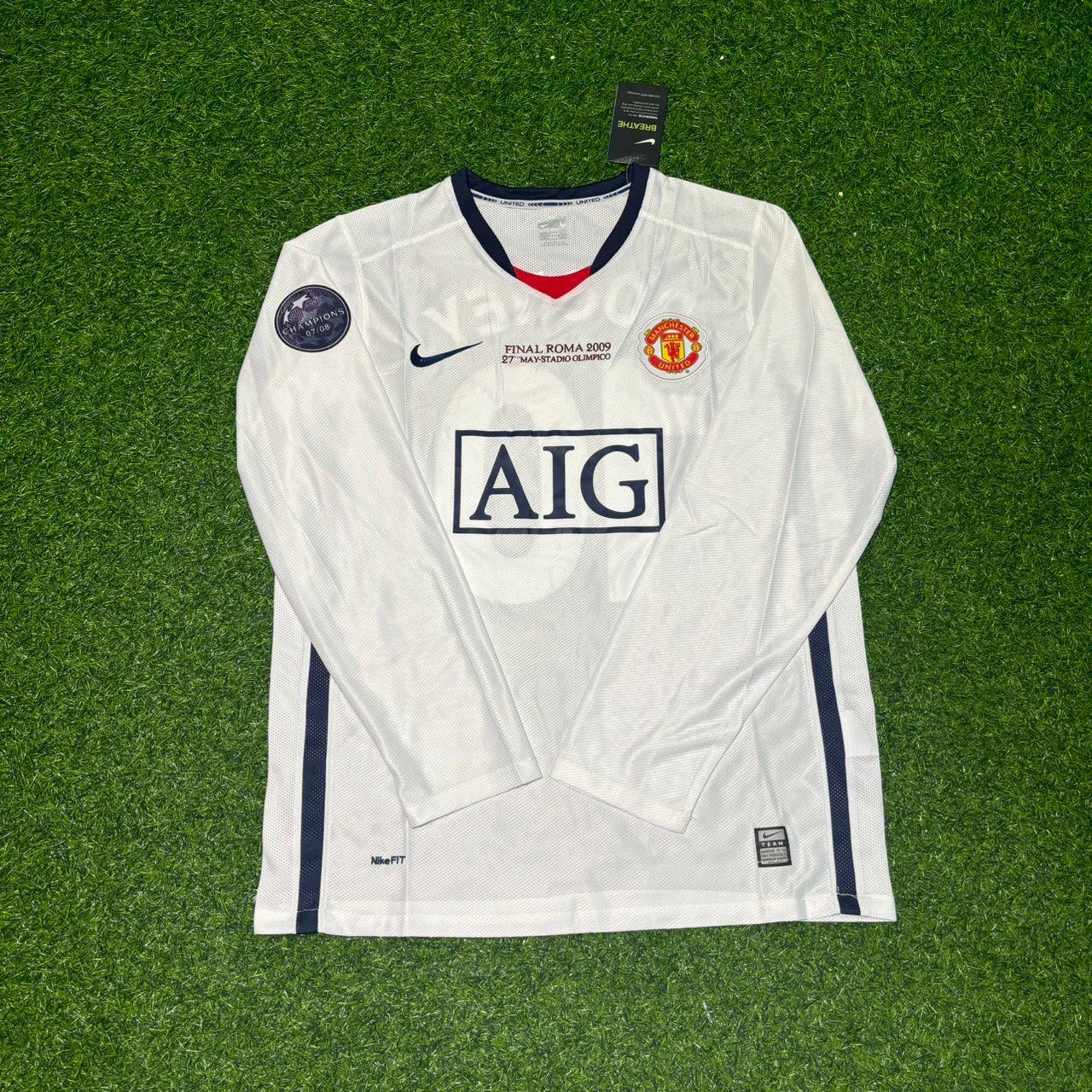 Wayne Rooney 10 Manchester United 2009 Final Retro Long Sleeve Jersey Trikot