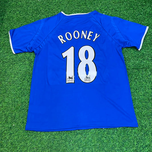 Wayne Rooney #18 Everton FC blaues Retro-Fußballtrikot