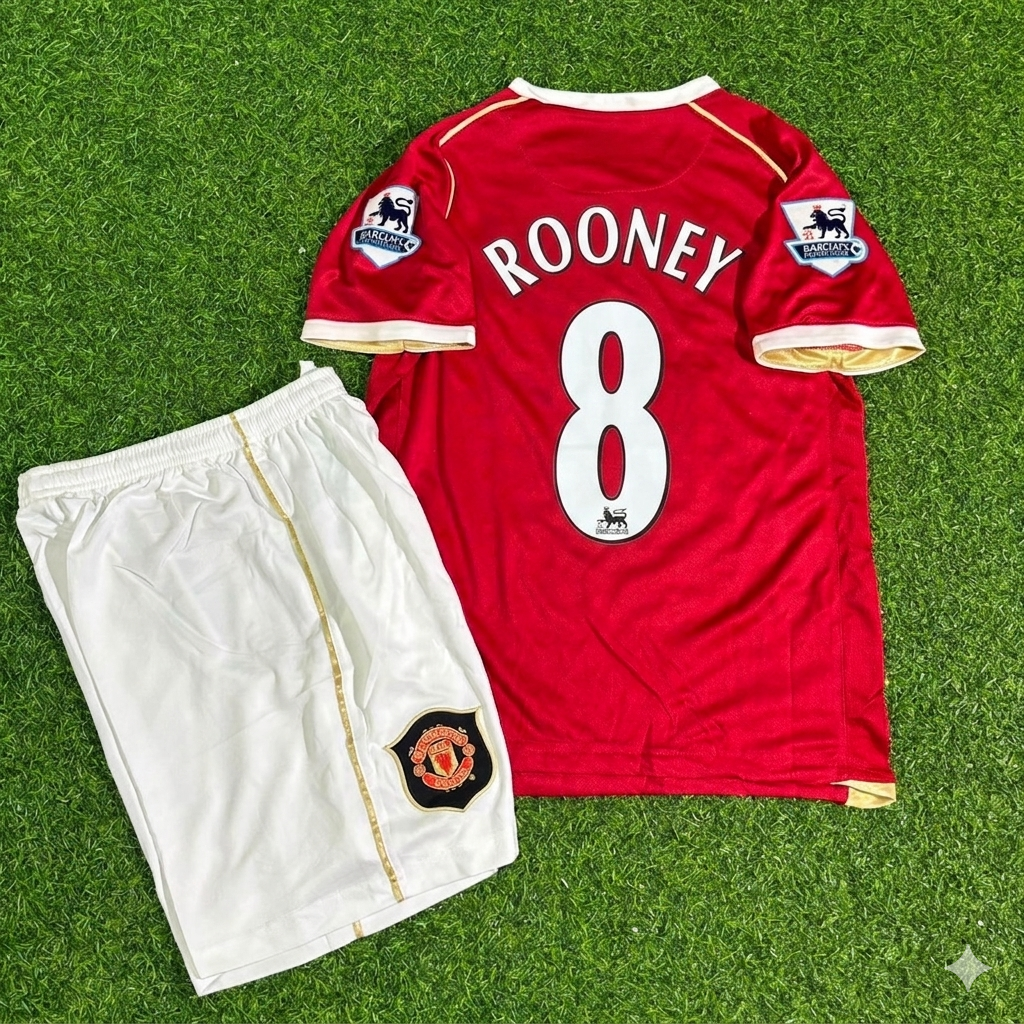 Wayne Rooney #8 Manchester United 2006-2007 Kids Home Football Jersey