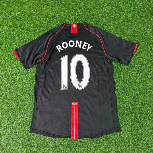 Wayne Rooney Manchester United 2007-2008 Black Retro Jersey Trikot Camiseta Maillot