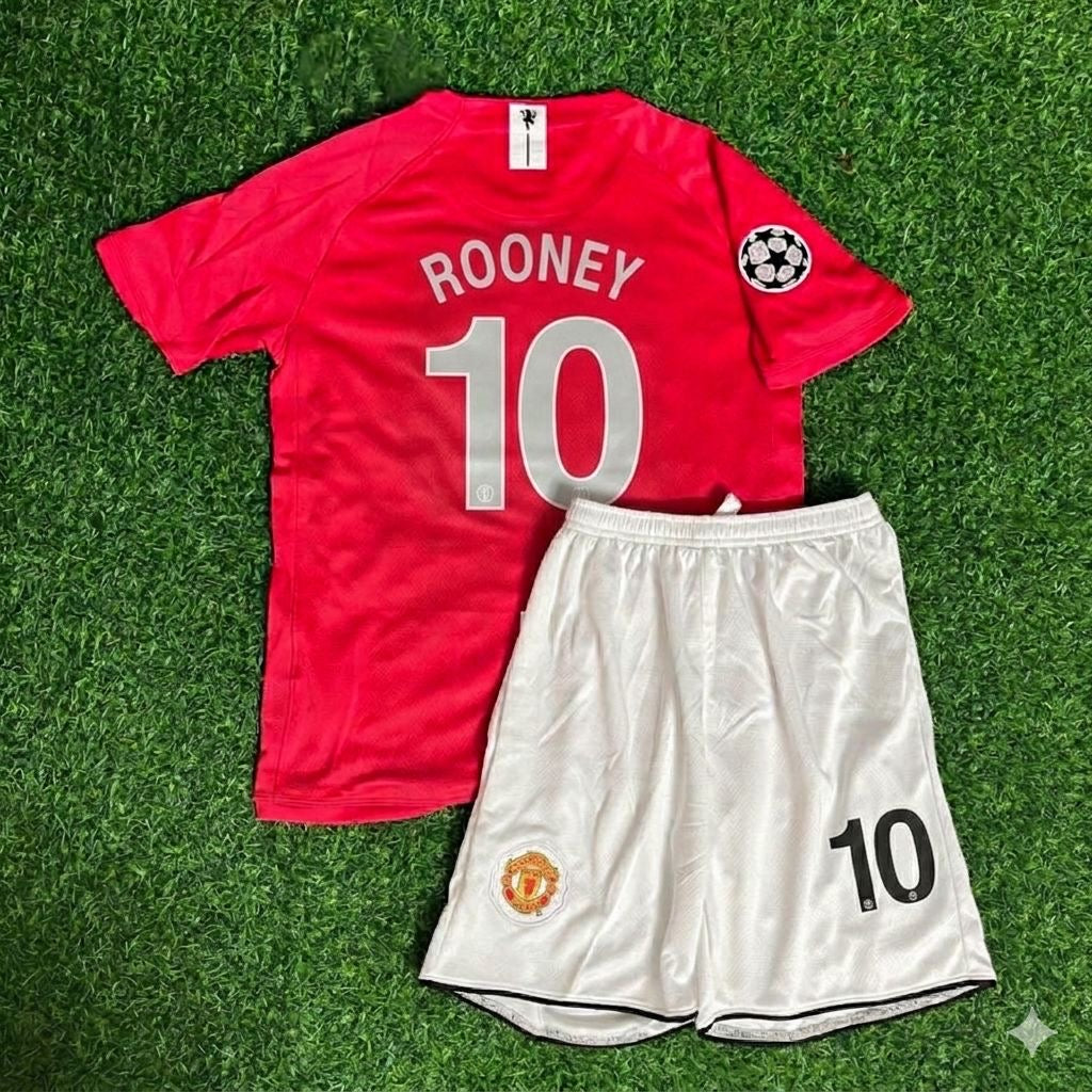 Wayne Rooney #10 Manchester United 2008 Final Kids Children Home Football Jersey