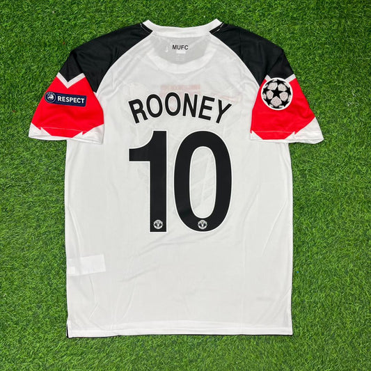 Wayne Rooney #10 Manchester United 2011 Champions League Final White Football Jersey