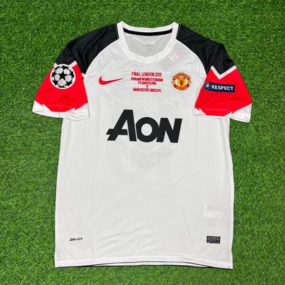 Wayne Rooney #10 Manchester United 2011 Champions League Final White Football Jersey