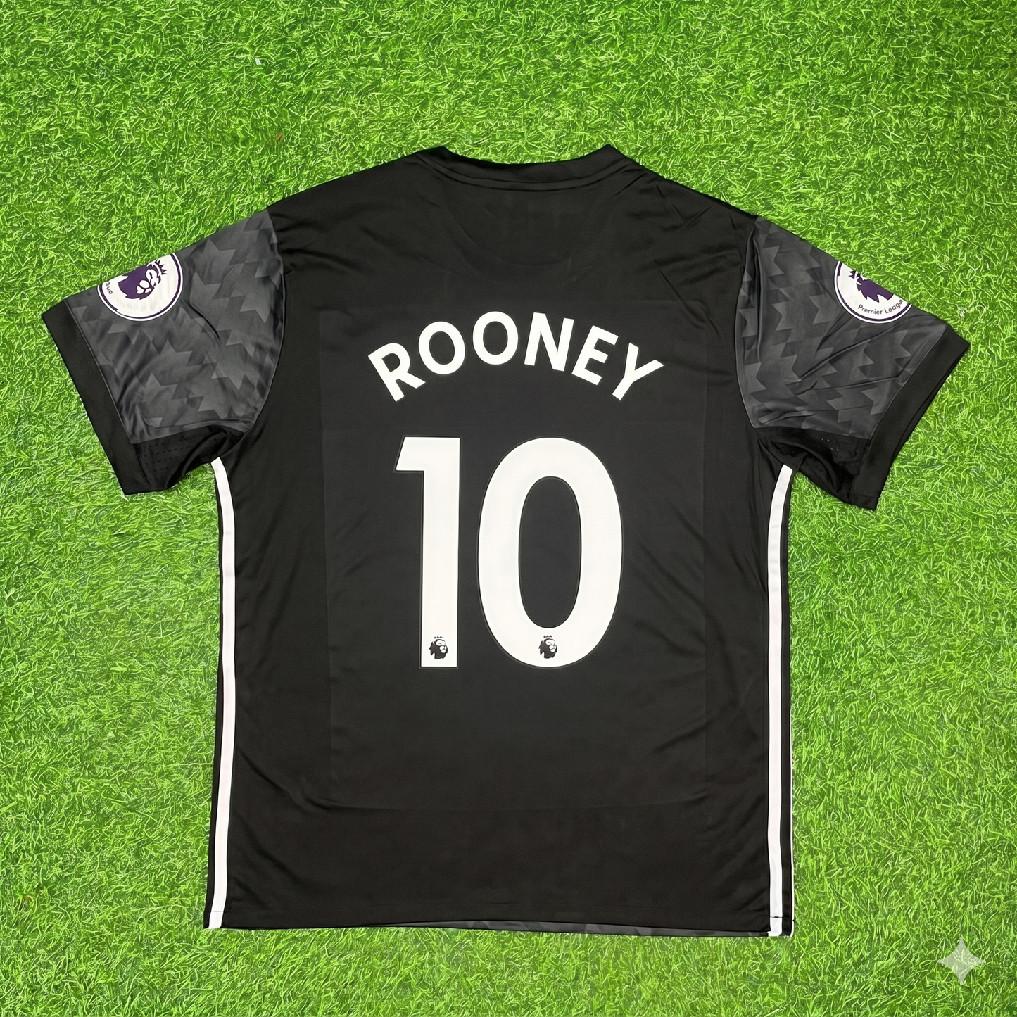Wayne Rooney Manchester United 2017-2018 Black Retro Football Jersey