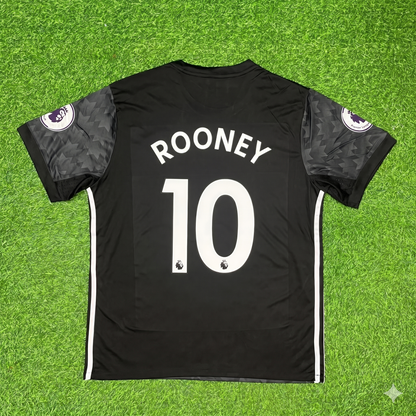 Wayne Rooney Manchester United 2017-2018 Black Retro Football Jersey