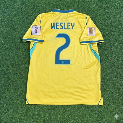 Wesley #2 Brazil 2026 World Cup Yellow Home Football Jersey