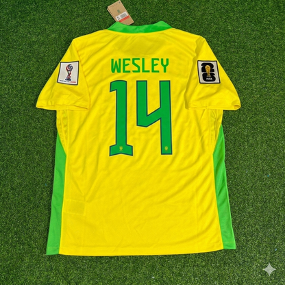 Wesley #14 Brazil 2026 World Cup New Season Football Jersey