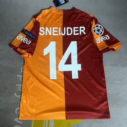 Wesley Sneijder 14 Galatasaray Retro 2013-2014 Formasi Home Jersey Trikot Maillot