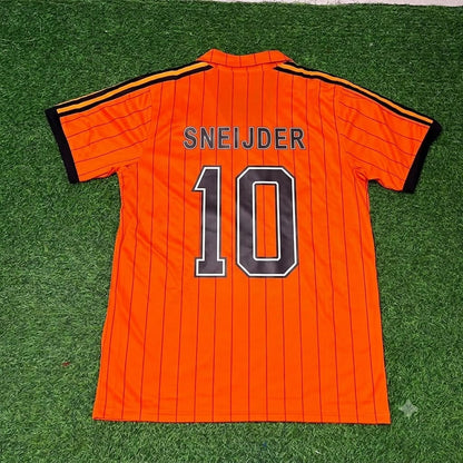 Wesley Sneijder Netherlands Retro Home Football Jersey Trikot Maillot