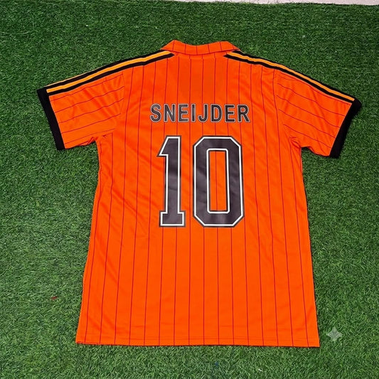 Wesley Sneijder Netherlands Retro Home Football Jersey Trikot Maillot