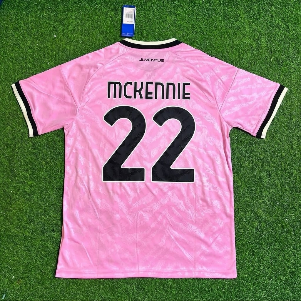 Weston Mckennie #22 Juventus 2026/2027 New Season Away Pink Football Jersey